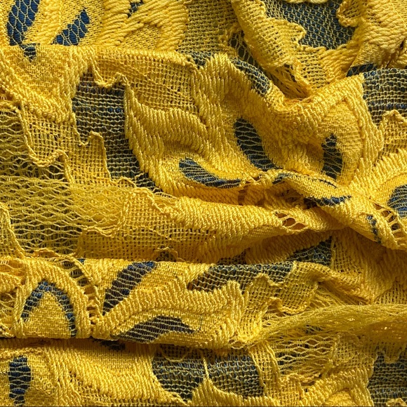 Plenty Tracey Reese dress 4 lace classic yellow over blue - Picture 8 of 8